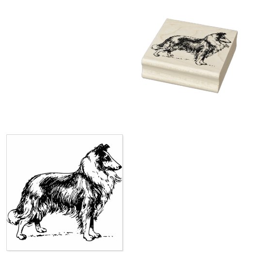 Collie Rubberstempel (Gestempeld)
