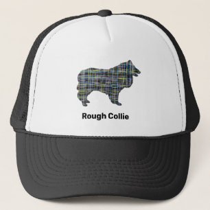 Collie Ruw Leuke Hond Silhouet Grid Custom Trucker Pet
