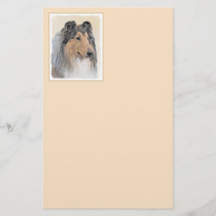 Collie (ruw) schilderen - Cute Original Dog Art Briefpapier
