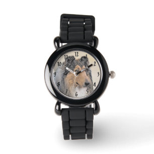 Collie (ruw) schilderen - Cute Original Dog Art Horloge