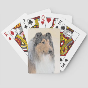 Collie (ruw) schilderen - Cute Original Dog Art Pokerkaarten