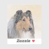 Collie (ruw) schilderen - Cute Original Dog Art Sticker (Vel)