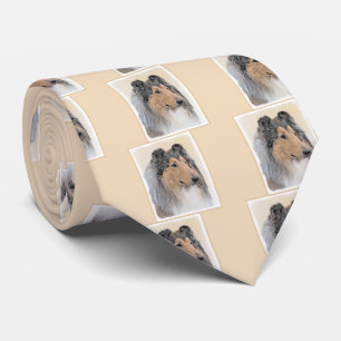 Collie (ruw) schilderen - Cute Original Dog Art Stropdas