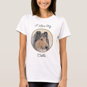 Collie (ruw) schilderen - Cute Original Dog Art T-shirt