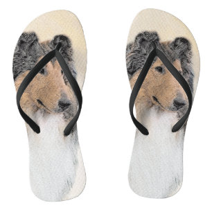 Collie (ruw) schilderen - Cute Original Dog Art Teenslippers