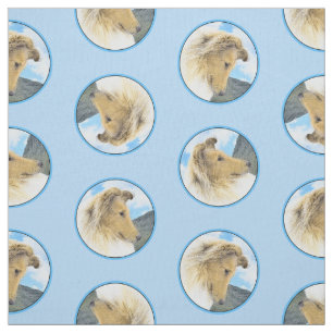Collie Schilderen Rough Sable Merle Originele Hond Stof