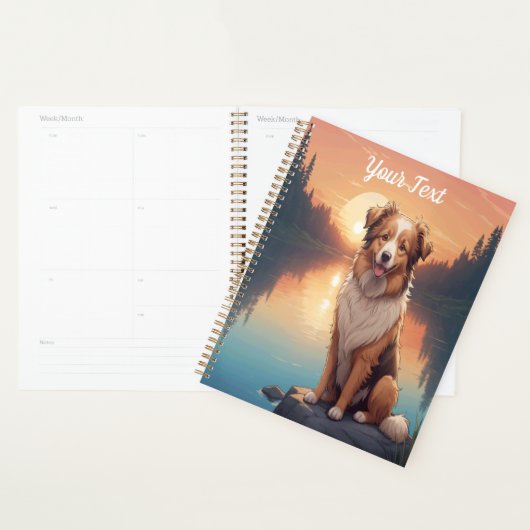 Collie Shepherd bij het meer Planner (Display)