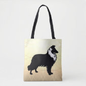 Collie Silhouette  Draagtas (Voorkant)