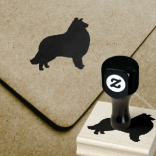 Collie Silhouette Rubberstempel
