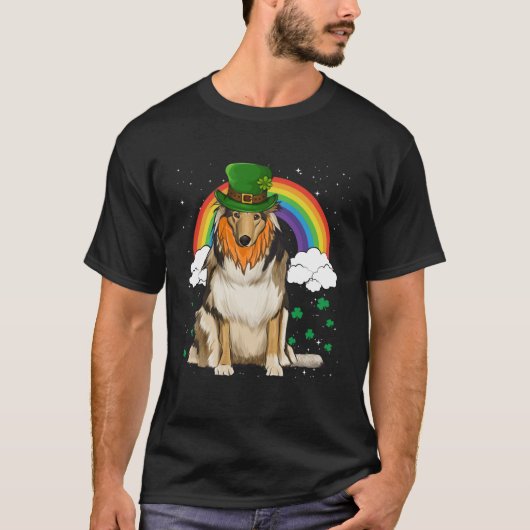 Collie St Patricks Day Leprechaun T-shirt (Voorkant)