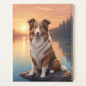 Collie standard au bord d'un lac (Dos)
