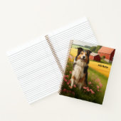 Collie standard sur cahier de ferme (Intérieur)