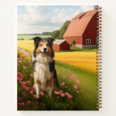 Collie standard sur cahier de ferme (Dos)