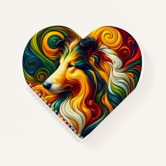 Collie Swirl Spiral Notebook Notitieboek (Voorkant)