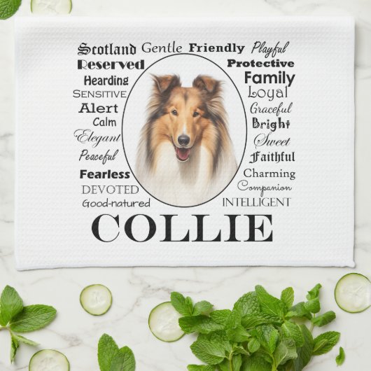 Collie Traits Theedoek (Gevouwen)