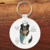 Collie (tri glad) Geschiedenis Ontwerp Sleutelhanger (Voorkant)