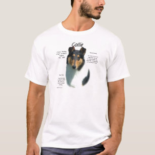 Collie (tri glad) Geschiedenis Ontwerp T-shirt