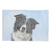 Collie-verf aan de rand - Kute Original Dog Art Kussensloop (Achterkant)