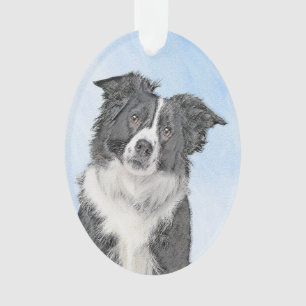 Collie-verf aan de rand - Kute Original Dog Art Ornament