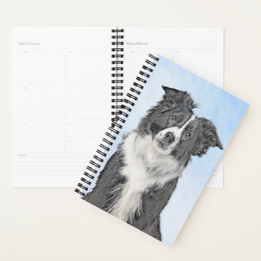 Collie-verf aan de rand - Kute Original Dog Art Planner (Display)
