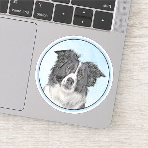 Collie-verf aan de rand - Kute Original Dog Art Sticker