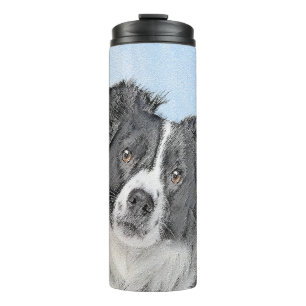 Collie-verf aan de rand - Kute Original Dog Art Thermosbeker