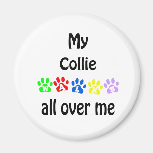 Collie Walks Design Magneet (Voorkant)