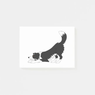 Collie Yoga (zwart en wit) Post-it® Notes