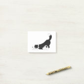 Collie Yoga (zwart en wit) Post-it® Notes (Op bureau)