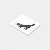 Collie Yoga (zwart en wit) Post-it® Notes (Schuin)
