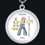 Collier 100 % Cowboy Love<br><div class="desc">Utilisez ce collier Cowboy Cowgirl Love parfait pour votre date mariage,  date anniversaire ou date fiançailles- Personnaliser les noms et la zone de date..</div>