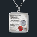 Collier 25ème poème de mari de mariage<br><div class="desc">Un grand cadeau pour un mari sur le 25ème anniversaire de mariage</div>