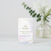 Collier à bijoux Carte de visite d'aquarelle (Debout devant)