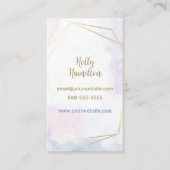 Collier à bijoux Carte de visite d'aquarelle (Devant)