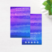 Collier à oreille bleu violet Bijoux Carte d'affic (Bureau)