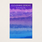 Collier à oreille bleu violet Bijoux Carte d'affic (Devant)