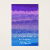 Collier à oreille bleu violet Bijoux Carte d'affic (Dos)