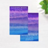 Collier à oreille bleu violet Bijoux Carte d'affic (Bureau)