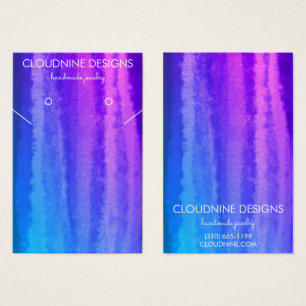 Collier à oreille bleu violet Bijoux Carte d'affic