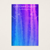 Collier à oreille bleu violet Bijoux Carte d'affic (Devant)