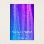 Collier à oreille bleu violet Bijoux Carte d'affic (Dos)