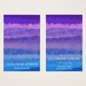 Collier à oreille bleu violet Bijoux Carte d'affic (Devant & derrière)