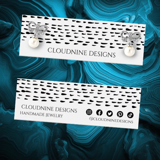 Collier à oreille noire bijoux Mini carte d'affich