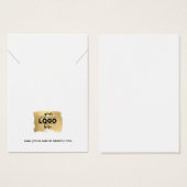 Collier Ajouter Votre Logo Carte d'affichage Bijou (Devant & derrière)