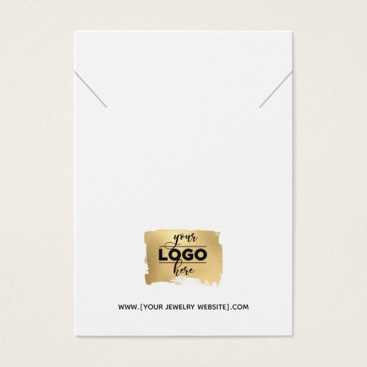 Collier Ajouter Votre Logo Carte d'affichage Bijou (Devant)