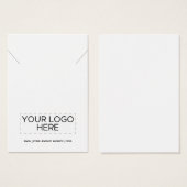 Collier Ajouter Votre Logo Carte d'affichage Bijou (Devant & derrière)
