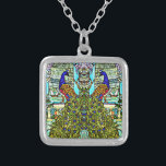 Collier Art nouveau Vintage Tiffany Glass Peacock<br><div class="desc">Des oeuvres d'art vintages colorées. Un cadeau d'amour.</div>