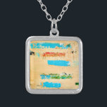 Collier avec art de plage original au charme<br><div class="desc">Neckolace aux couleurs côtières de l'art de la plage original peinture</div>