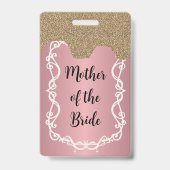 Collier badge pour la mère de la mariée pour enter (Avant)