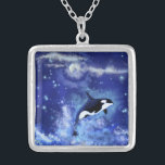 Collier Baleine tueuse en Pleine lune - Dessin artistique<br><div class="desc">Baleine tueuse en Pleine lune</div>